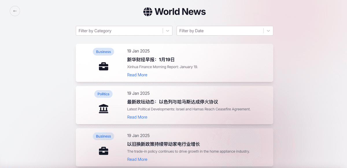 Chinese news articles